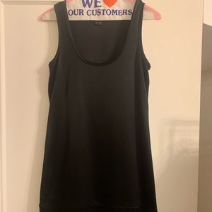 Black silk theory tank dress